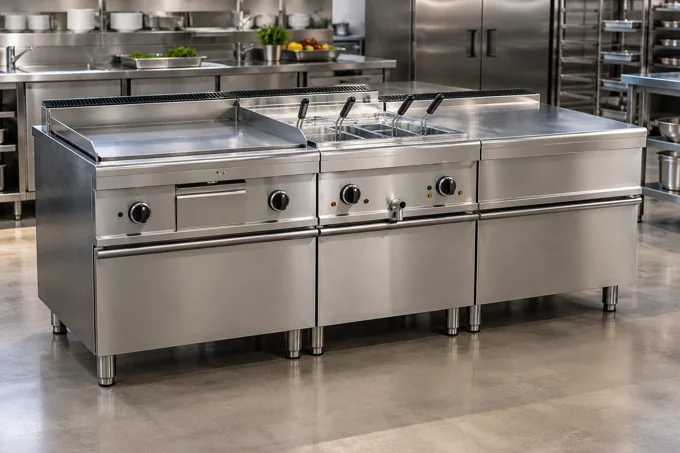 Bloc de cuisson modulaire · Image d'illustration de Cuisines professionnelles