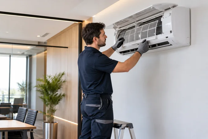 Revisión de split mural · Imagen ilustrativa de Servicio técnico y mantenimiento